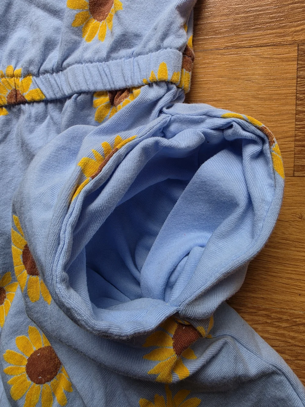 Old Navy Girls Sunflower-Print Blue Romper